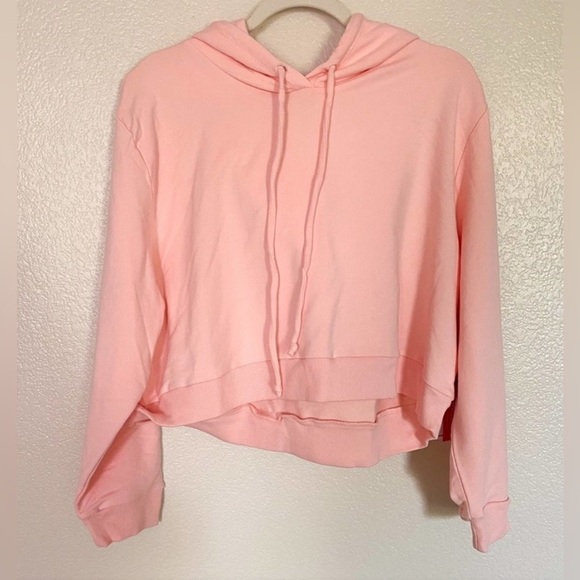 Good American The Good Jog Hoodie Crop Pink size 4 - Picture 1 of 8